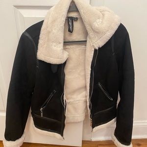 Fur and suede jacket